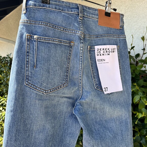 Derek Lam 10 Crosby Eden High Waist Jeans Blue Denim Straight Leg Size 27 NWT - Picture 9 of 9